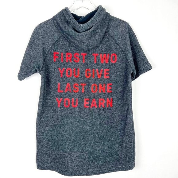 Under Armour Project Rock Blood Sweat Respect Short Sleeve Hoodie. Size M - Picture 3 of 13